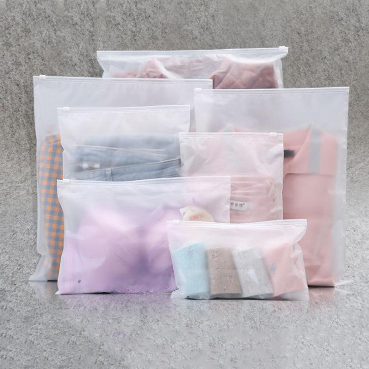 Combo 10 Túi Zip Lụa Mờ Khóa Kéo Túi Đựng Quần Áo Giày Dép Du Lịch Nhiều Kích Thước pcs