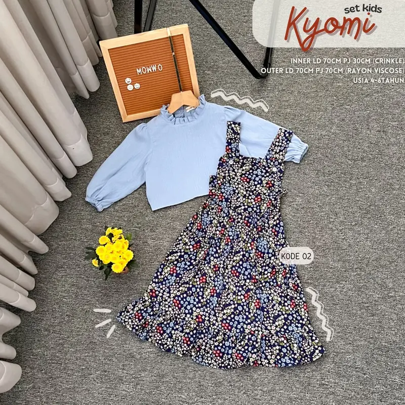 SETELAN INNER+OUTER DRESS DEWASA - KIYOMI SET TERBARU COD 2024 Celana Katun 2