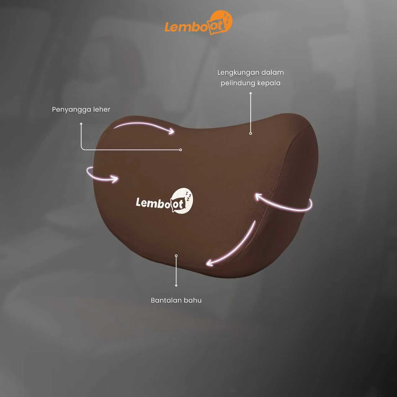 LEMBOOT Bantal Mobil Set Ergonomis Memory Foam 100% Bantal Leher Mobil Bantal Pinggang Mobil LEMBOOT Bantal Mobil Set Ergonomis Memory Foam 100% Bantal Leher Mobil Bantal Pinggang Mobil