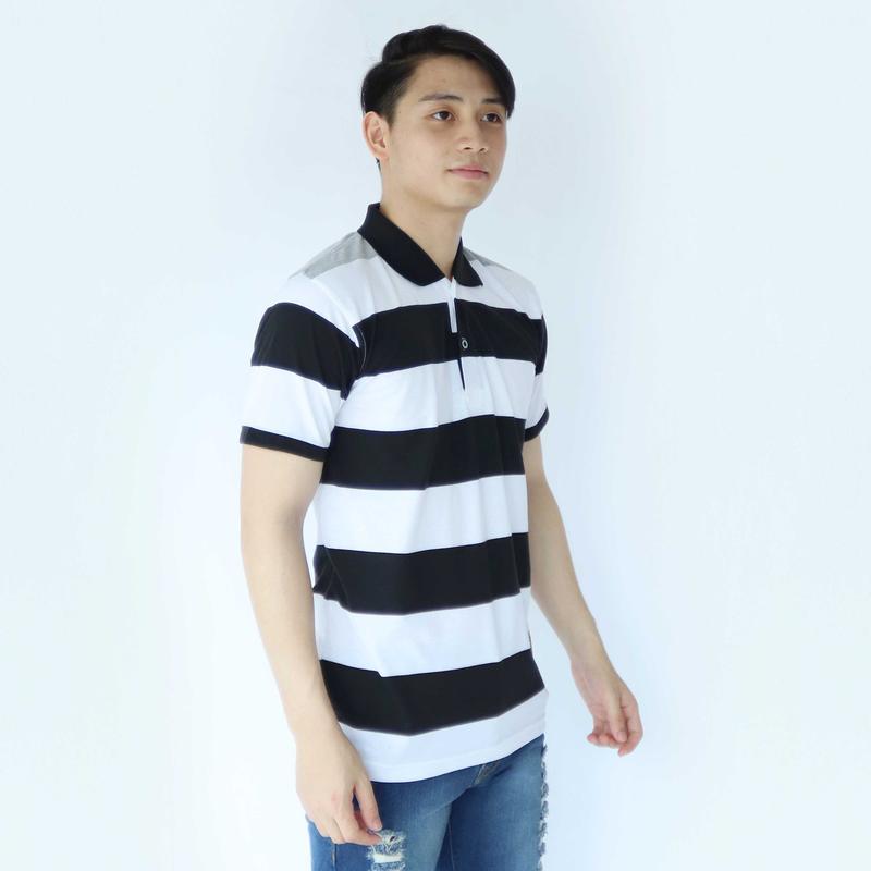 Product Introduction of liso wear - Kaos Kerah Pria - Atasan Baju Kaos Polo Distro Stripe Balok Lengan Pendek 2