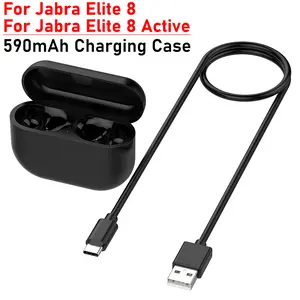 Terbaru 590mAh Wireless Earphones Charging Case for Jabra Elite 8 for Jabra Elite 8 Active Type-C Ea