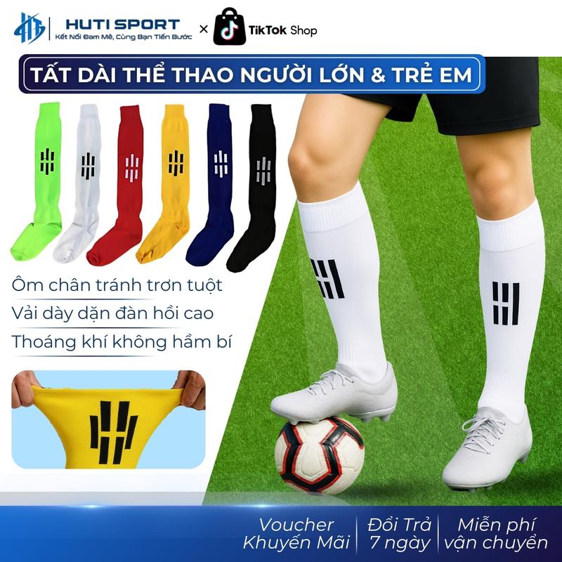Tất Dài Đá Bóng Cho Trẻ Em Và Người Lớn, Vớ Cổ Cao Bảo Vệ Chân Thể Thao Đá Banh Nhiều Màu HUTISPORT