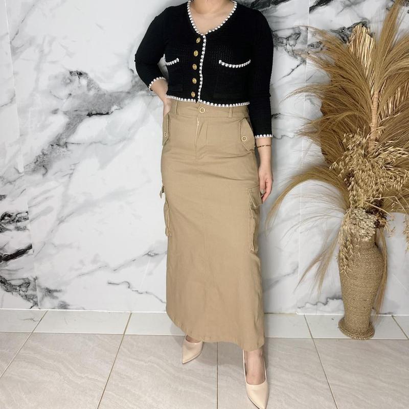 "Joanna" New Rok Spain Kargo Bahan Softjeans Import / Maxi Rok / Korean Style 6