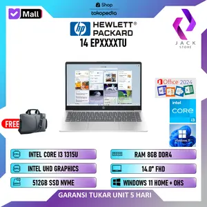 HP 14 I3 1315 8GB 512GB W11+OHS+M365B 14.0FHD BLIT COPILOT 2Y GARANSI RESMI