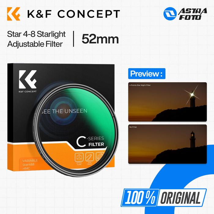 Gambar KNF Concept 52mm Filter Variable Star 4-8 Starlight Adjustable Filter -  Star Filter K&F Concept dari Astra Foto Kota Administrasi Jakarta Pusat Tokopedia