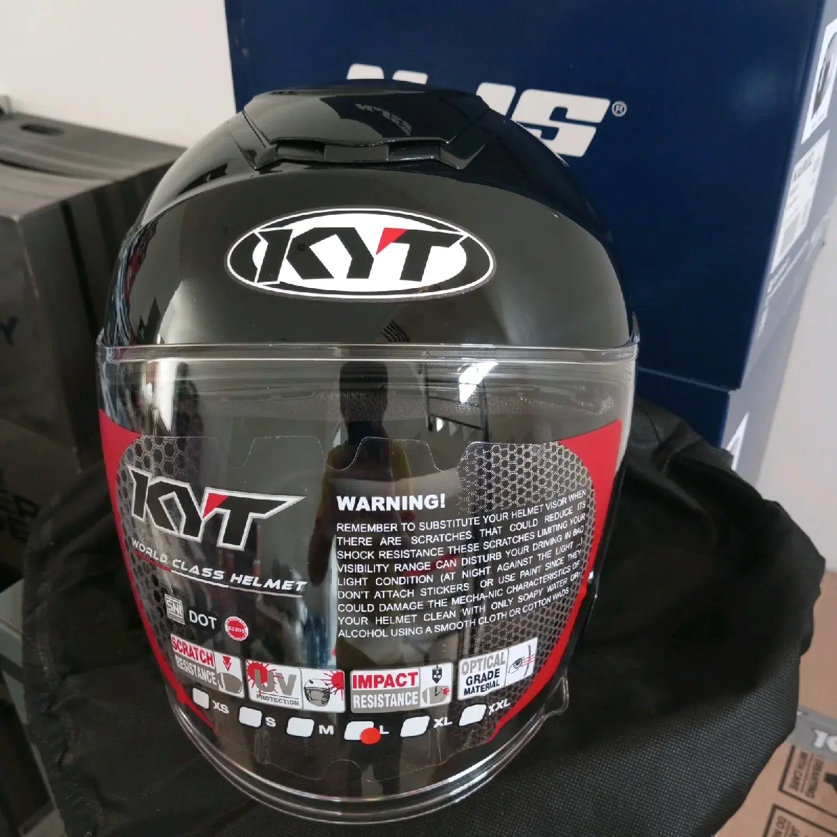 HELM KYT KYOTO R SOLID BLACK ORIGINAL