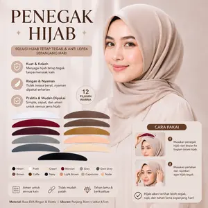 penegak hijab segi empat busa mika anti letoy, paket bundling 2pcs, ringan dan nyaman di pakai