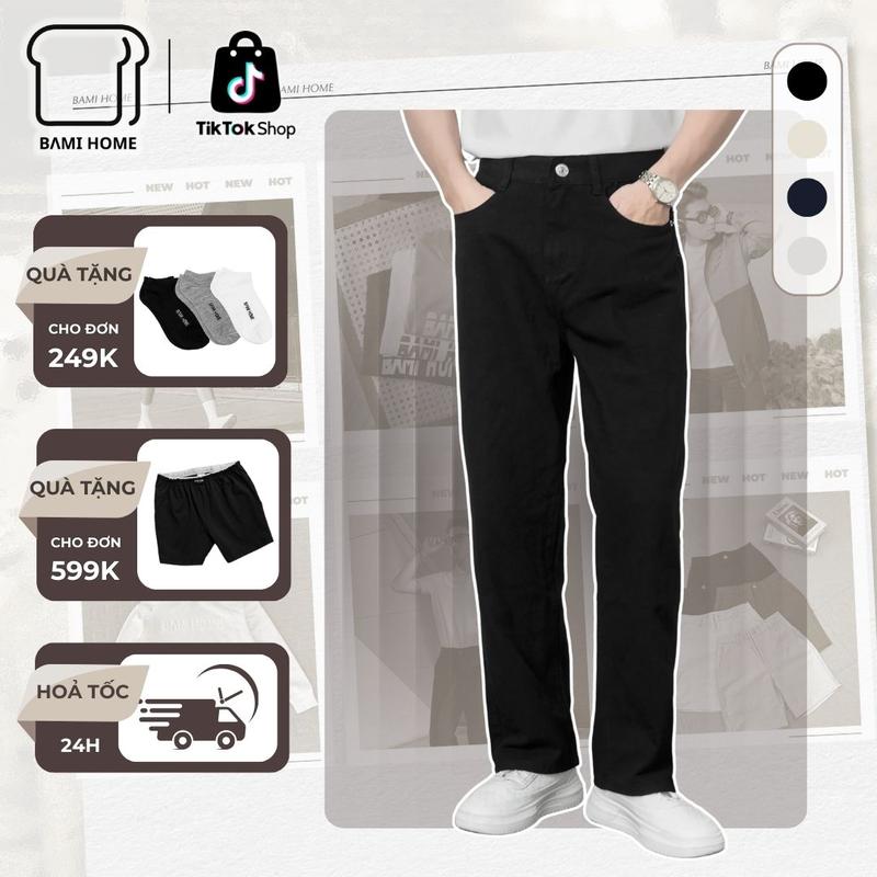 [COMBO GIÁ HỜI] Quần dài kaki nam CREMA BAMI HOME, thiết kế basic, chất vải kaki cotton dày dặn, chuẩn form QK14