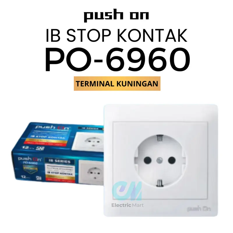 Push On IB Saklar Lampu Engkel Hotel Saklar Seri Triple Stop Kontak Premium Tanam Tembok Switch 1