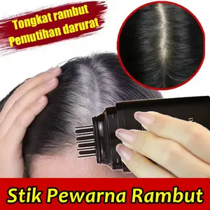 Stik Pewarna Rambut untuk Menutupi Uban 20g Pewarna Rambut Tahan Air dan Keringat yang Tidak Luntur Pewarna Rambut Tahan Lama Pewarna Rambut dengan Ekstrak Tumbuhan yang Ramah Kulit Sisir Pewarna Rambut Tanpa Bilas yang Tidak Mudah Luntur