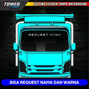 Stiker Request nama driver muda Sticker cutting kaca mobil truck