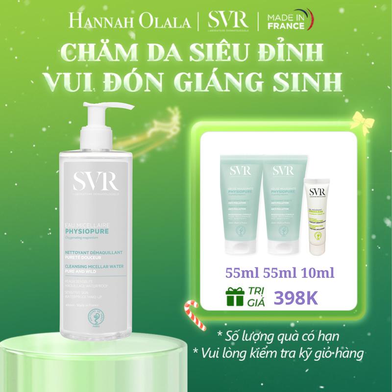 HANNAH OLALA x SVR - Nước tẩy trang giúp làm sạch da mặt dùng cho cả mắt và môi SVR PHYSIOPURE Eau Micellaire 400ml