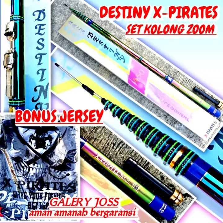 TEGEK KOLONG DESTINY X-PIRATES SET KOLONG ZOOM PURUS joran tegek