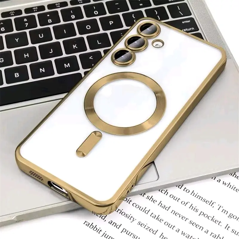 CASE FOR SAMSUNG GALAXY A15 / A16 / A35 5G / A55 5G / New design Electroplating Transpararent Magnetic phone Case MagSafe wirelless Charging