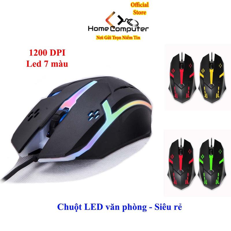 Chuột văn phòng, chuột LED có dây Thiết kế gaming đẹp, có đèn led đổi màu, Giá siêu rẻ