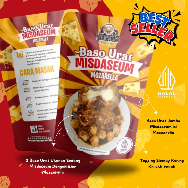 BUNDLING TRIO BADAS ( 3 BASO URAT MOZARELLA MISDASEUM ) 2