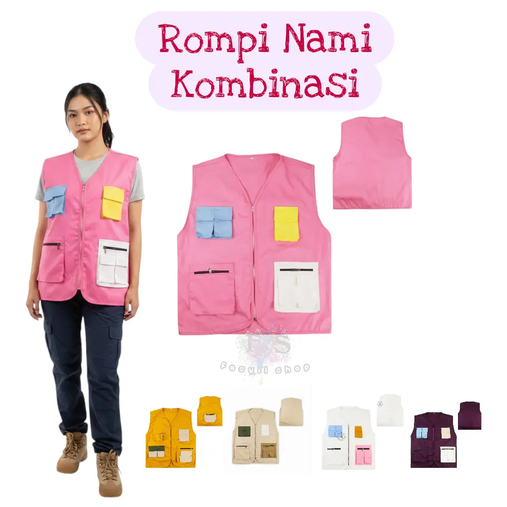 Rompi Nami Kombinasi Korean Fashion/Vest Dewasa Wanitan dan pria