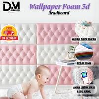 Gambar Donmi - Wallpaper Pelindung Dinding Foam Headboard Tebal 10mm untuk Bayi | Busa Empuk Peredam Benturan, Aman untuk Anak | Guard Pinggir Kasur & Kepala Tempat Tidur, Mudah Dipasang, Cocok untuk Kamar Bayi & Anak - putih dari Donmi store Kab. Tangerang 4 Tokopedia