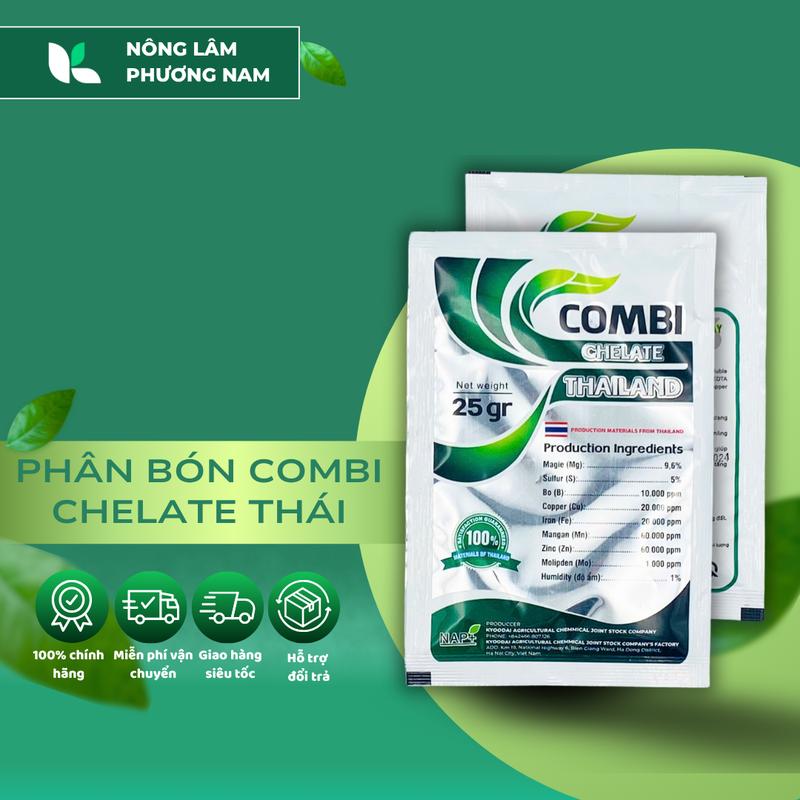  COMBI Thái Lan  25gr  - Phân Bón Lá Chelate Đầy Đủ Nguyên Tố Trung Vi Lượng Hàng Nhập Khẩu Cao Cấp 