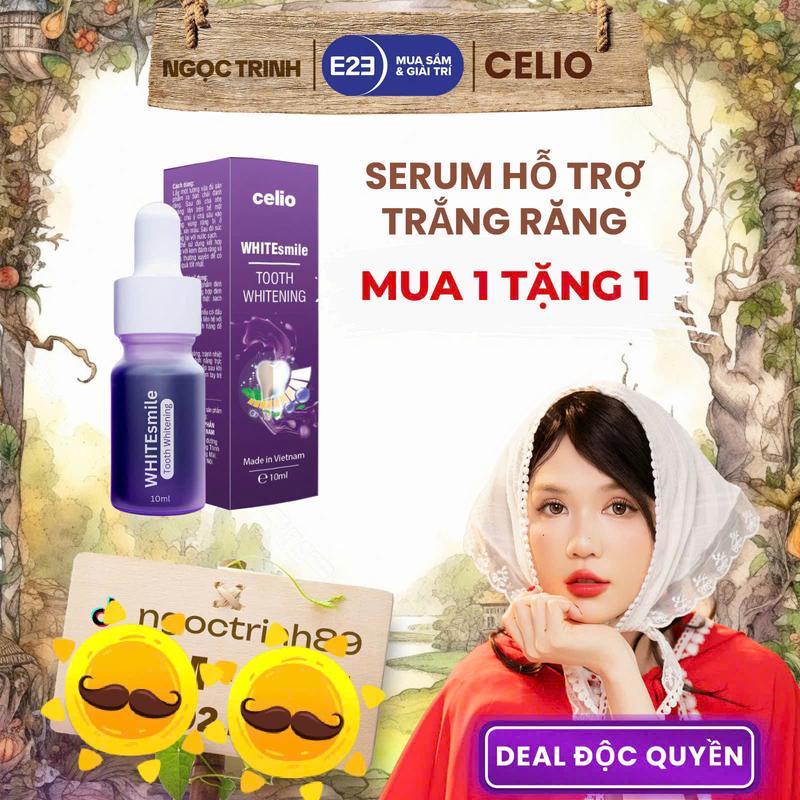    MUA 1 TẶNG 1   Combo Serum Trắng Răng CELIO WHITEsimle Và Serum Thơm Miệng Giúp Cải Thiện Vết Ố Vàng Và Mùi Hôi Răng Miệng Để Bạn Có 1 Nụ Cười Rạng Rỡ Dung Tích 10ml Chuẩn CHÍNH HÃNG CELIO 