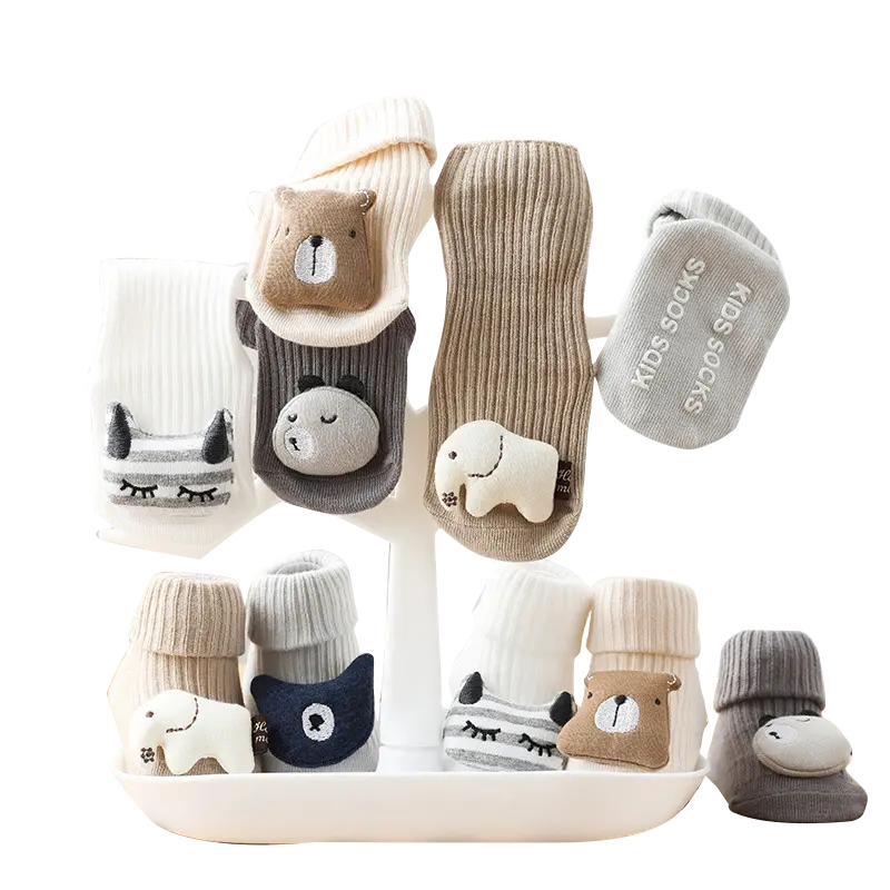 Tất Cotton Hoạt Hình Cho Bé, Cho Trẻ Sơ Sinh Tất Đi Sàn Mềm Mại Và Thoải Mái, Tất Bắp Chân Cho Trẻ Mới Biết Đi Chống trượt