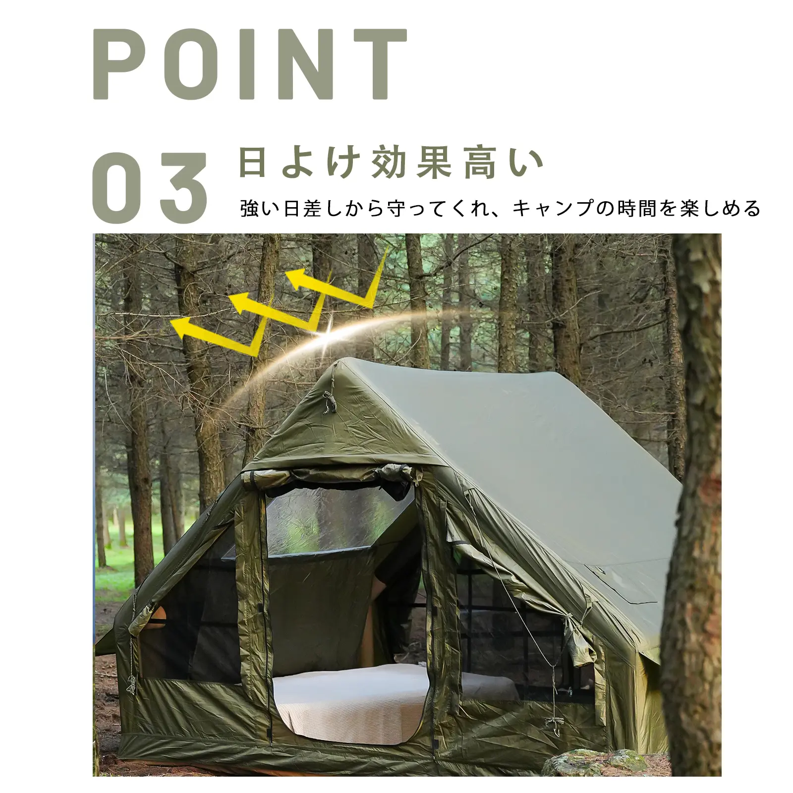 Pakicetus インフレータブルキャンプテント 4-8人用超速設営 空気注入