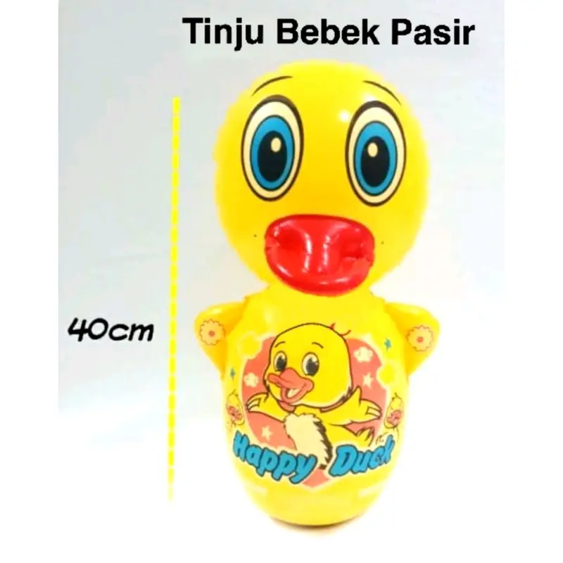 Mainan Tinju Tinjuan Bayi Anak Karakter Lucu Bebek Kelinci Kodok Kiti Emon Penguin Samsak 5