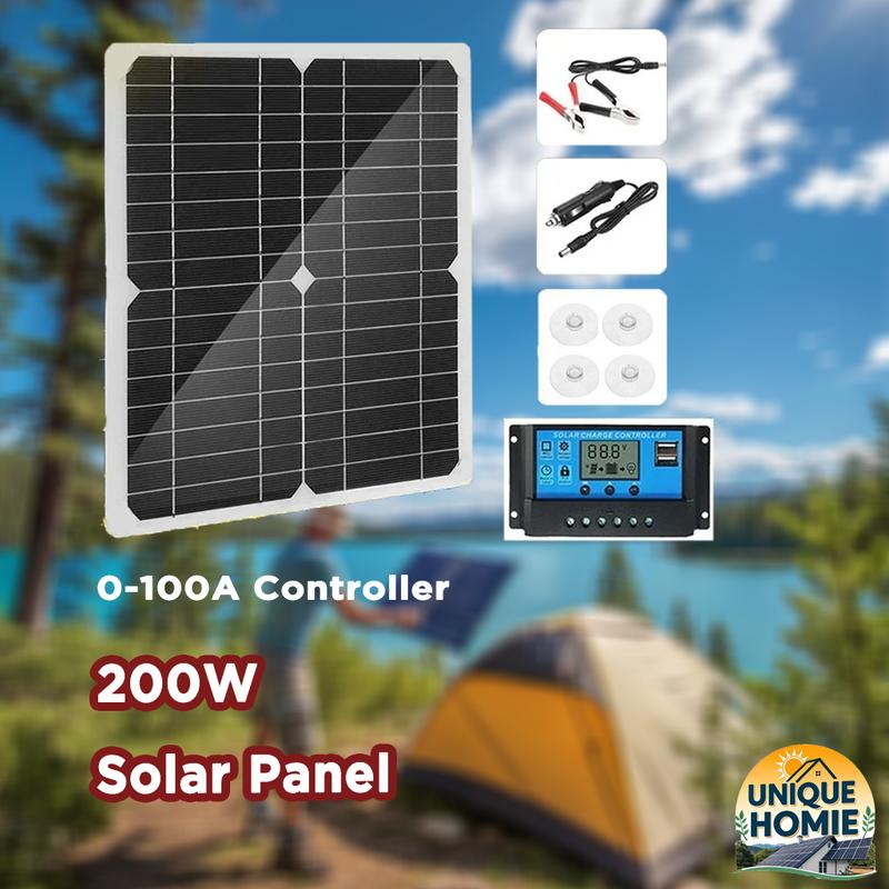 200W400W Flexible Solar Panel 12V Battery Charger Dual USB With 100A ...