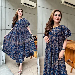 DASTER PAYUNG BUSUI KLOK JUMBO BAHAN RAYON TEBAL MOTIF ABSTRAK TERBARU 2024  Dress Ibu Hamil kekinian daster  rumahan Nyaman