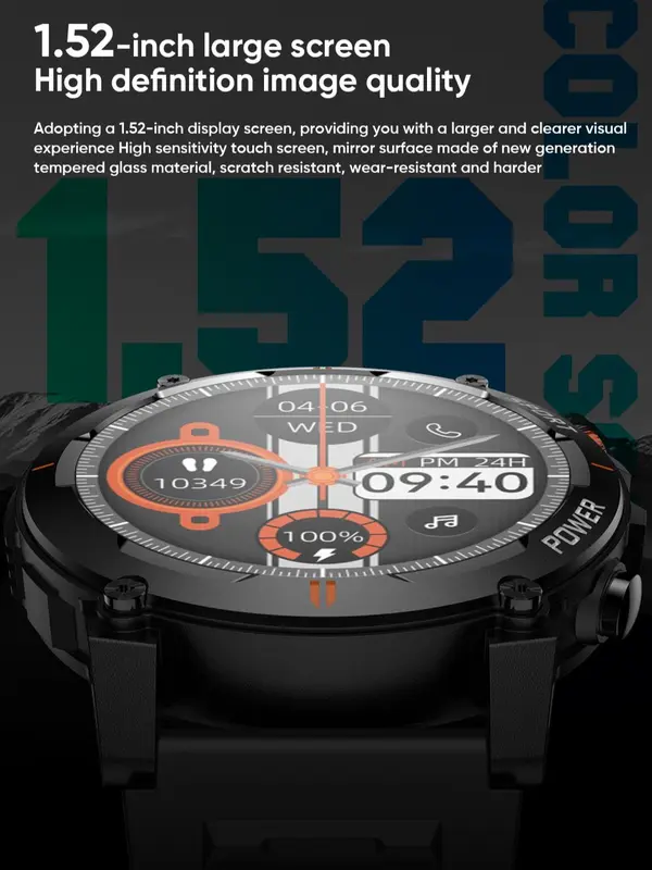 Outro PRIME K2 Smartwatch Bluetooth Call | Flashlight | Compass | 1.52" HD Screen | IP68 Waterproof | Multiple Sports Modes 5