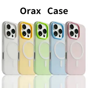 [OraX] Casing ponsel magnetik, warna jelly dopamin, desain 2-in-1, kompatibel dengan iPhone X, XR, XS, MAX, 7, 11, 12, 13, 14, 15, 16, Pro, dan MAX. Dilengkapi dengan cincin magnetik.