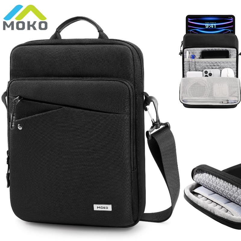 Hộp đựng iPad Moko 9-11 inch, Túi đựng máy tính bảng bảo vệ 360 ° có dây đeo vai, Phù hợp với iPad 10th 10.9, iPad Pro 11 ", iPad Air 5 / 4th, iPad 9 / 8 / 7th 10.2, Surface Go 10.5