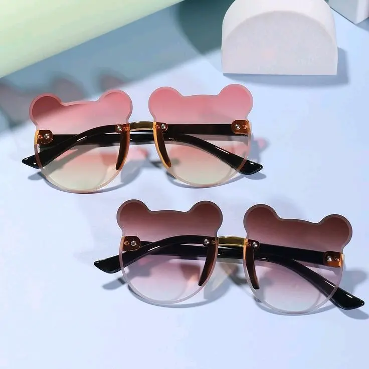 GAS - Kacamata Anak Model Beruang Lensa Bening Warna Warni Lucu Untuk Si Kecil Tampil Imut Model Terbaru Harga Termurah. Aksesoris Fashion Kekinian 4