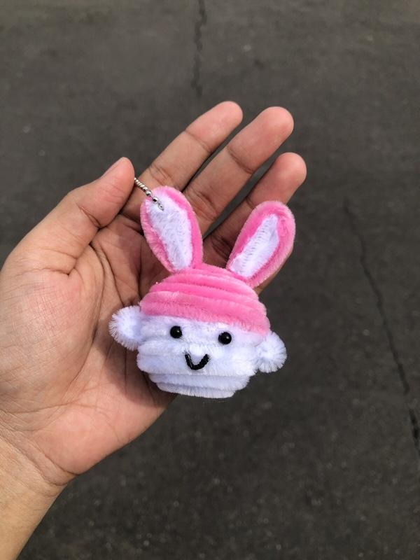 Gantungan Kunci Karakter kelinci | keychain karakter | ganci kawat bulu | ganci couple