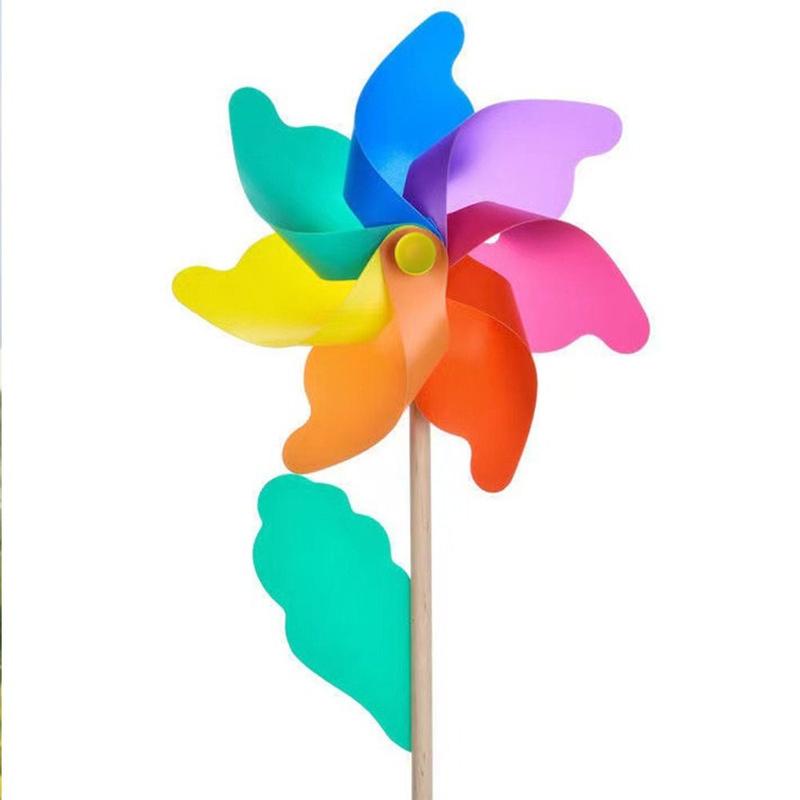 Outdoor Activities For Home Garden Kids Toys Colorful Sunflower Windmills DIY Wind Spinners Layout Pinwheels Toys Plastic Wind Spinners 6