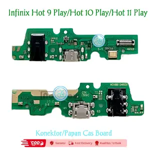 Konektor Papan Cas Board Untuk In*finix Hot 9 Play Hot 10 Play Hot 11 Play X680 X680B X680C X688B X688C Flexibel Papan Cas Konektor Carger Full Komponen IC