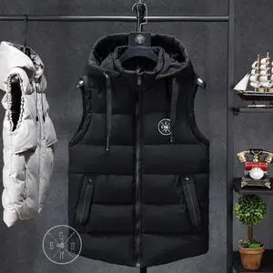 TERBARU Jaket Rompi Pria Logo Bulat Hitam Waterproof BGSRMMXVI Parasut Keren Casual Motor Bisa Dicuci Mesin RM Polos Coklat Kulit Bahan Despo NS Kancing Besi Kuat Saku Dalam Lapisan Quilting Tebal Cocok Berkendara Segala Musim Size M L XL XXL Wanita Navy