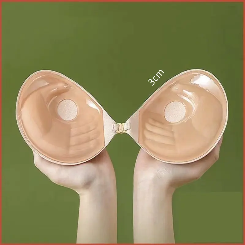 Đồ Lót Vô Hình Tăng Cường Độ Dày, Thích Hợp Cho Ngực Nhỏ Và Phẳng, Chống Trượt, Với Đệm Ngực, Hàng Mới Về Voi Nữ Bra