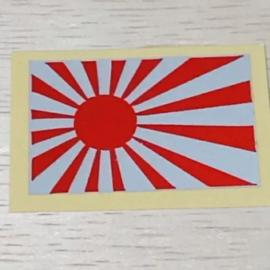sticker timbul bendera jepang berbahan reflektif dan berkualitas baik ukuran 3,8cm x 2,6cm untuk di motor mobil dll 2