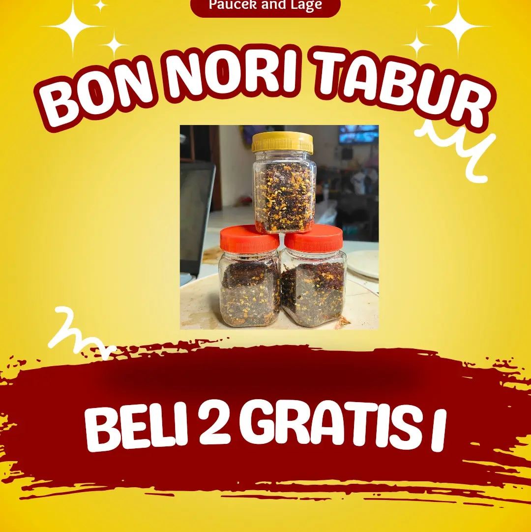 (BUY 2 GET 1) BON NORI TOPLES 30gram seawed food