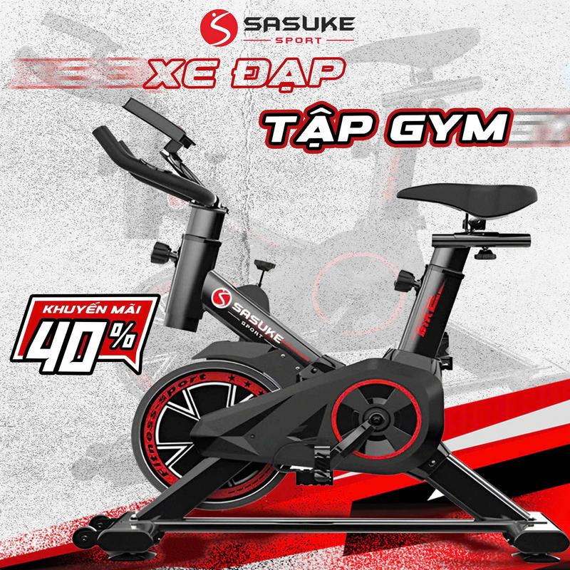 XE ĐẠP TẬP GYM DS-600 7%  PRO CHẤT LIỆU HỢP KIM THÉP BỀN BỈ TẢI TRỌNG 135KG BẢO HÀNH 5 NĂM MÀU ĐỎ ĐEN TRẮNG ĐEN