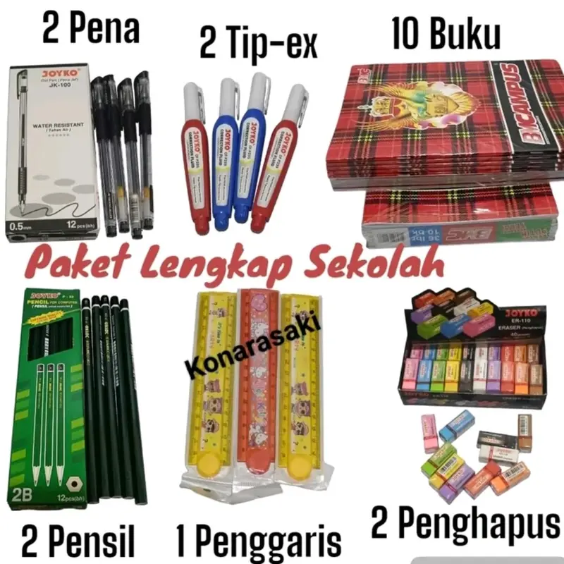 (PROMO) PAKET LENGKAP 1 PACK ISI 10 PCS/5 PCS BUKU FREE PULPEN, PENSIL, PENGHAPUS,BUKU TULIS BMCAMPUS 36 LEMBAR TERSEDIA ISI 10 DAN 5 BUAH BUKU Sekolah 0