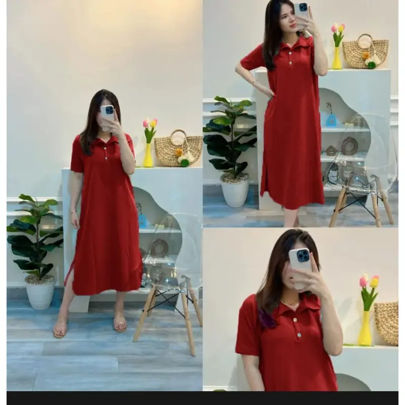 MIDI DRESS MOZA CRINKLE AIRFLOW Daster Fuji Korean Style/Dres Airflow Kekinian/Daster Cringkle Airflow Viral 2023 6