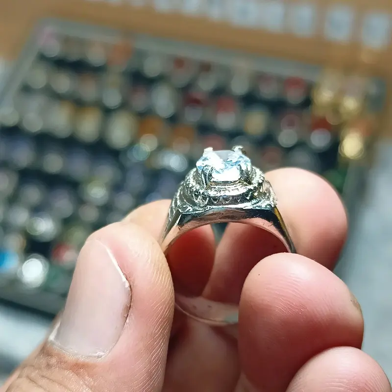 Cincin American Diamond, Cincin permata, Cincin Alpaka 3