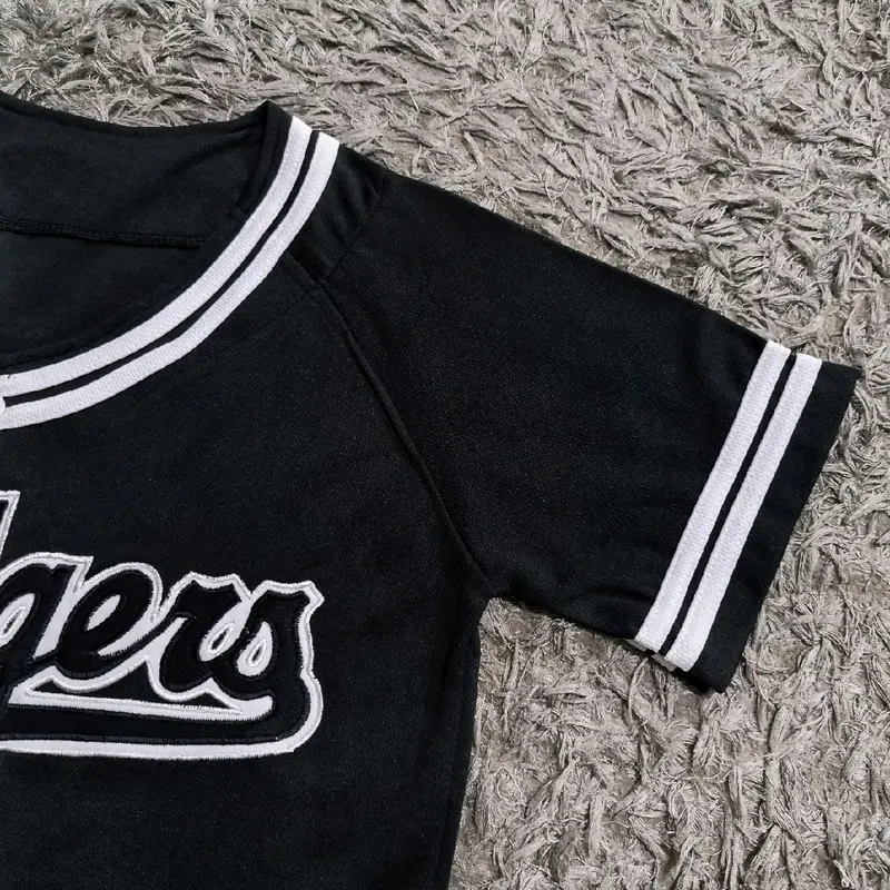 Baju Jersey Baseball CROPTOP Bahan SOFT DRYFIT INLITE Size M L XL Zumba Dance 4
