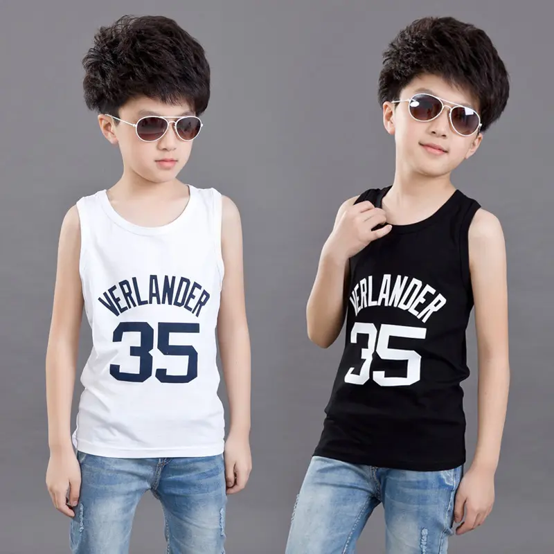 New Summer Thin Boys' Sweat-absorbent Sports Sleeveless Vest