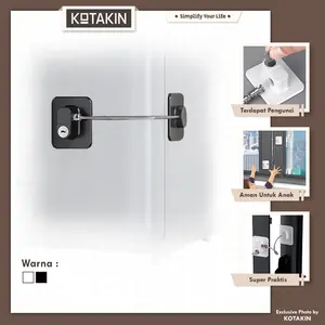 KOTAKIN Pengaman Laci Lemari Safe Lock Kunci Pelindung Bayi Furniture Pengunci Safety