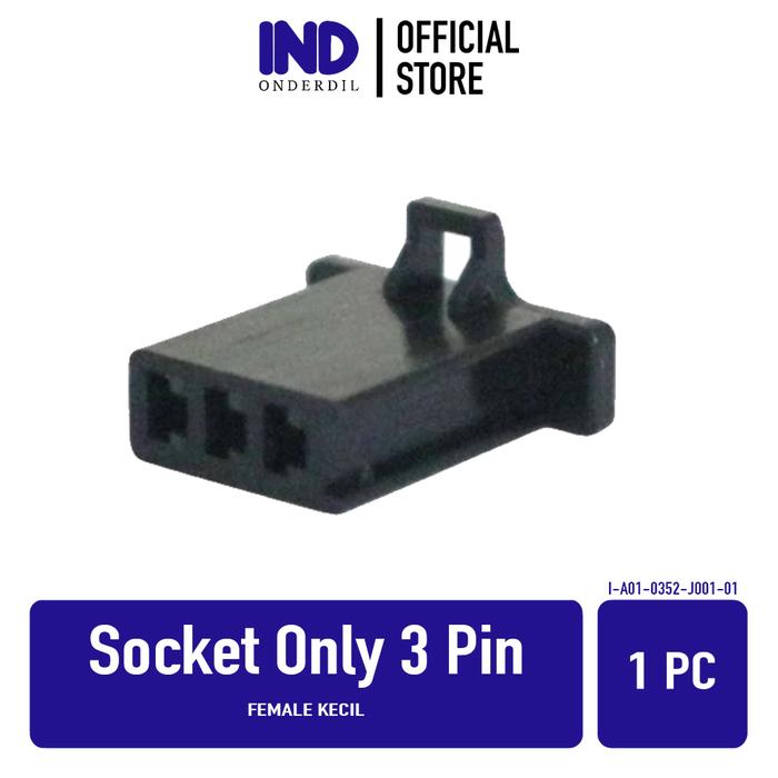 Gambar Socket Only Female 3 Pin Kecil Mini 110 Hanya Soket Konektor Conector Motor Kosong Kosongan Putih Hitam - Hitam dari IND Onderdil Kota Bandung 5 Tokopedia
