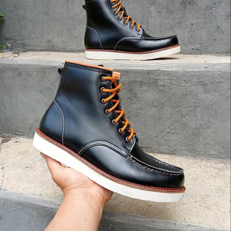 sepatu boots model moctea sepatu boots model redwing sepatu boots kulit Pria Kerja 0