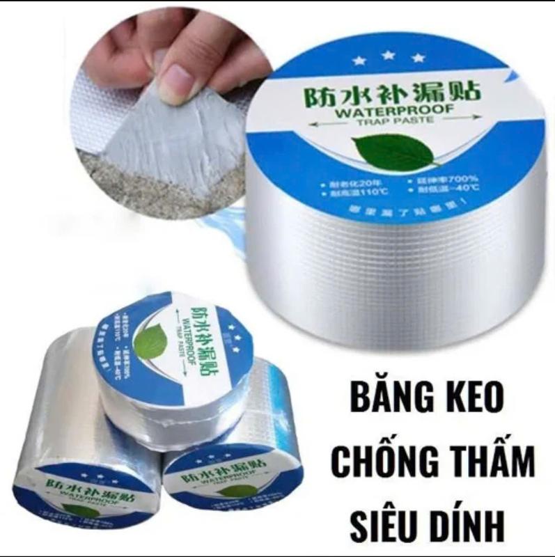  Combo 3 Cuộn Băng Dính Chống Thấm Chịu Nhiệt Keo Dán Chống Thấm Cho Tường Nhà Băng Dán Chống Dột Mái Tôn Ống Nước 